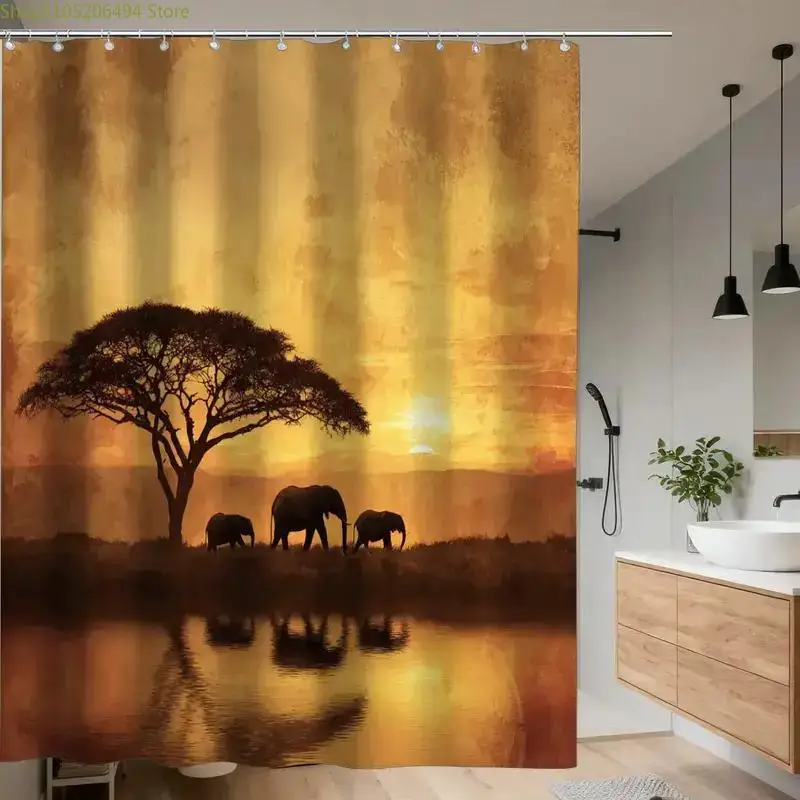 A Bathroom Shower Curtain Featuring Natural Photography for an African Festival, Includes Hooks, Measuring Multiple sizes
A Bathroom Shower Curtain Featuring Natural Photography for an African Festival, Includes Hooks, Measuring Multiple sizes