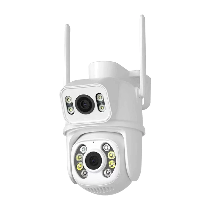 6MP 4K PTZ Wifi Camera White ABS Dual Lens Ai Human Detect Auto Tracking Wireless Outdoor Camera EU Plug
6MP 4K PTZ Wifi Camera White ABS Dual Lens Ai Human Detect Auto Tracking Wireless Outdoor Camera EU Plug