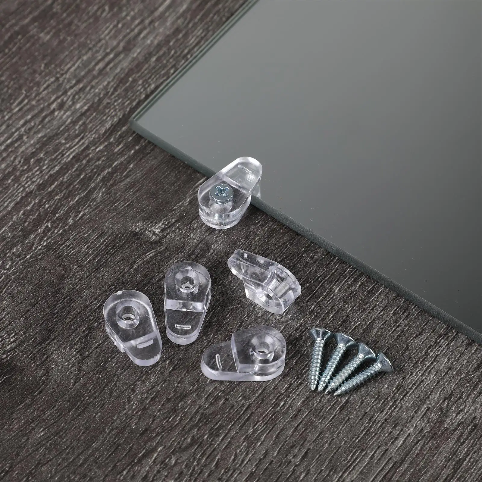 20pcs Glass Closet Clips Mirror Holder Clear Appearance Easy Installation Mounting Screws Fixing Hardware Decor Accessories
20pcs Glass Closet Clips Mirror Holder Clear Appearance Easy Installation Mounting Screws Fixing Hardware Decor Accessories