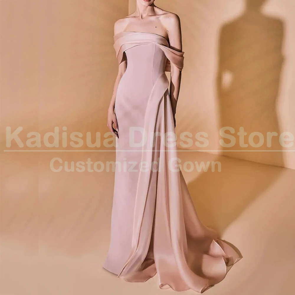 Fashion Pink Evening Dresses Special Occasion Long Strapless Chapel Train Gowns Customized Sleeveless Dress Vestidos
Fashion Pink Evening Dresses Special Occasion Long Strapless Chapel Train Gowns Customized Sleeveless Dress Vestidos