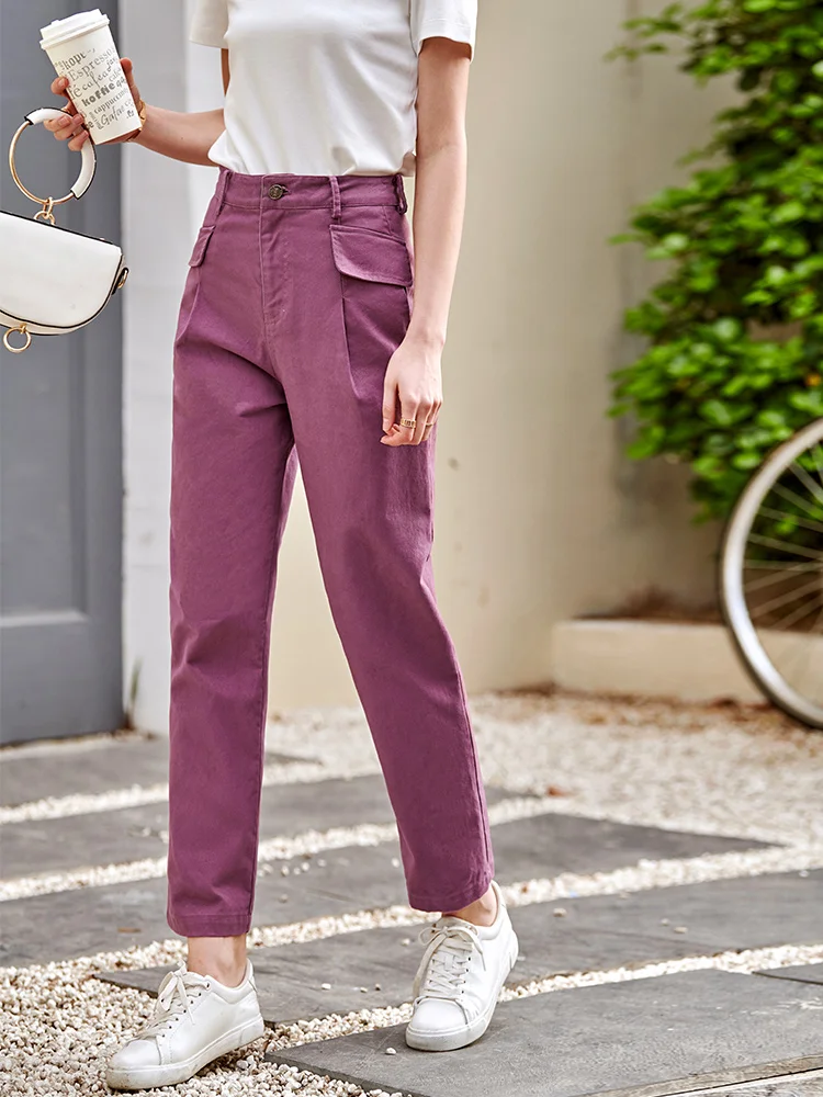 OLrain Women's Purple Jeans Cotton Denim Harem Pants 2025 High Waist Straight Ankle Length Dad Pants Ladies Trousers O21CA36560
OLrain Women's Purple Jeans Cotton Denim Harem Pants 2025 High Waist Straight Ankle Length Dad Pants Ladies Trousers O21CA36560