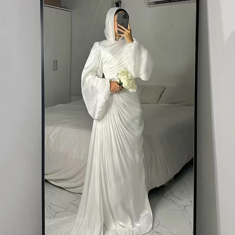 Eightree 2025 White Mermaid Wedding Dresses Puff Sleeve Beadings Bridal Dress Saudi Arabia Evening Wedding Prom Gowns Customized
Eightree 2025 White Mermaid Wedding Dresses Puff Sleeve Beadings Bridal Dress Saudi Arabia Evening Wedding Prom Gowns Customized
