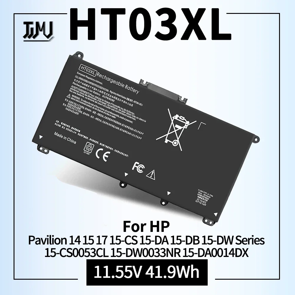 Аккумулятор HT03XL L11119-855 для ноутбуков HP Pavilion HSTNN-UB7J HSTNN-DB8R 14-CE 14-CF 14-DF 15-CS 15-DA 15-DB 15-DW 17-BY 17-CA
Аккумулятор HT03XL L11119-855 для ноутбуков HP Pavilion HSTNN-UB7J HSTNN-DB8R 14-CE 14-CF 14-DF 15-CS 15-DA 15-DB 15-DW 17-BY 17-CA