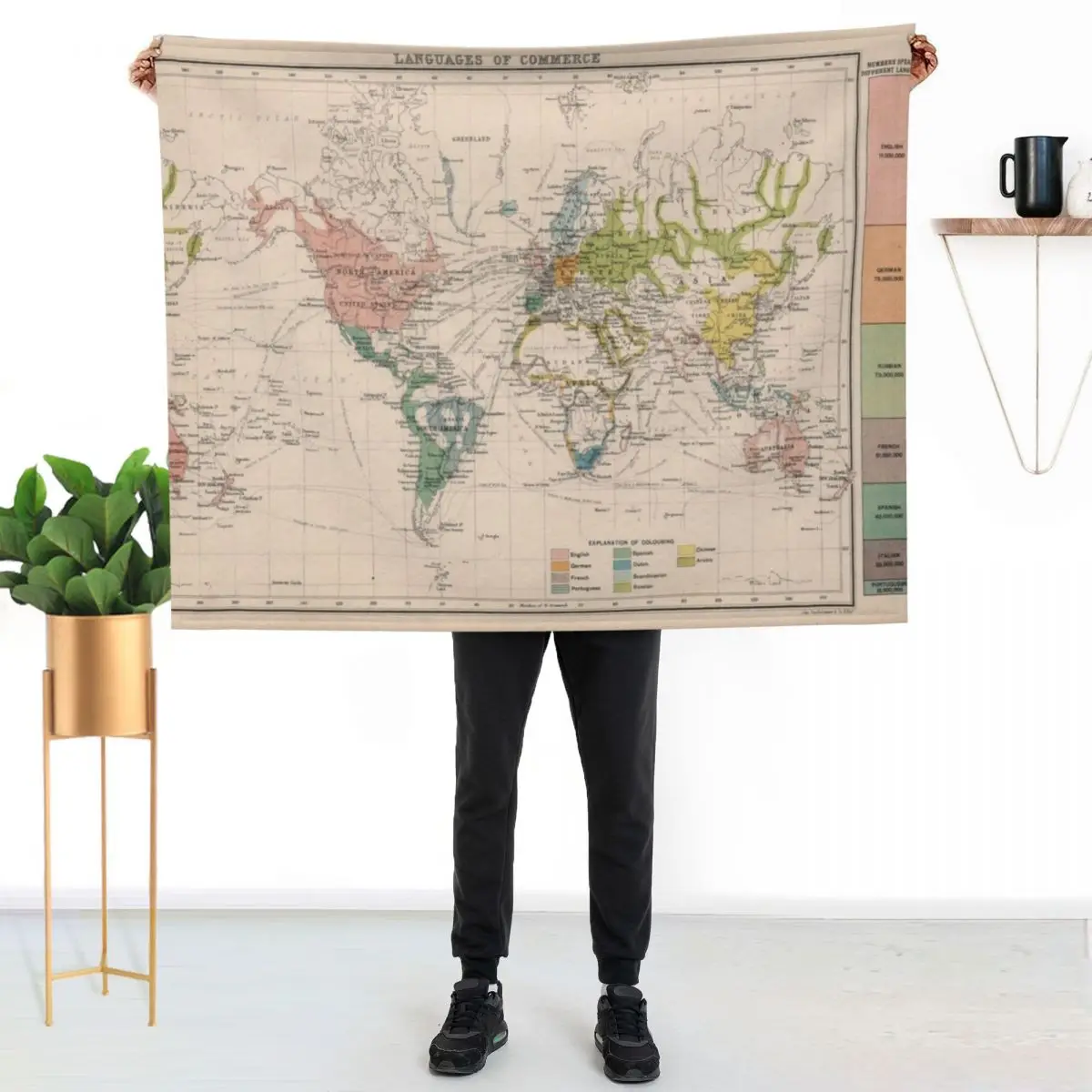 Old World Language Map (1907) Vintage Global Linguistic Atlas Throw Blanket Wrinkle Resistant Lightweight Blanket
Old World Language Map (1907) Vintage Global Linguistic Atlas Throw Blanket Wrinkle Resistant Lightweight Blanket