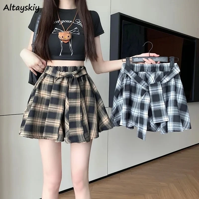 A-line Bandage Skirts Women Irregular American Vintage Chic Plaid All-match Trendy Ins Streetwear Casual Summer Young Clothing
A-line Bandage Skirts Women Irregular American Vintage Chic Plaid All-match Trendy Ins Streetwear Casual Summer Young Clothing