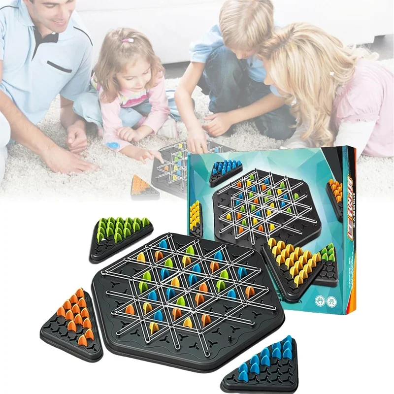1/2/4PCS Classic Puzzle Board Game Chain Chess Triangle Chess Rubber Band Multiplayer Battle Educational Chess Game for Kids
1/2/4PCS Classic Puzzle Board Game Chain Chess Triangle Chess Rubber Band Multiplayer Battle Educational Chess Game for Kids