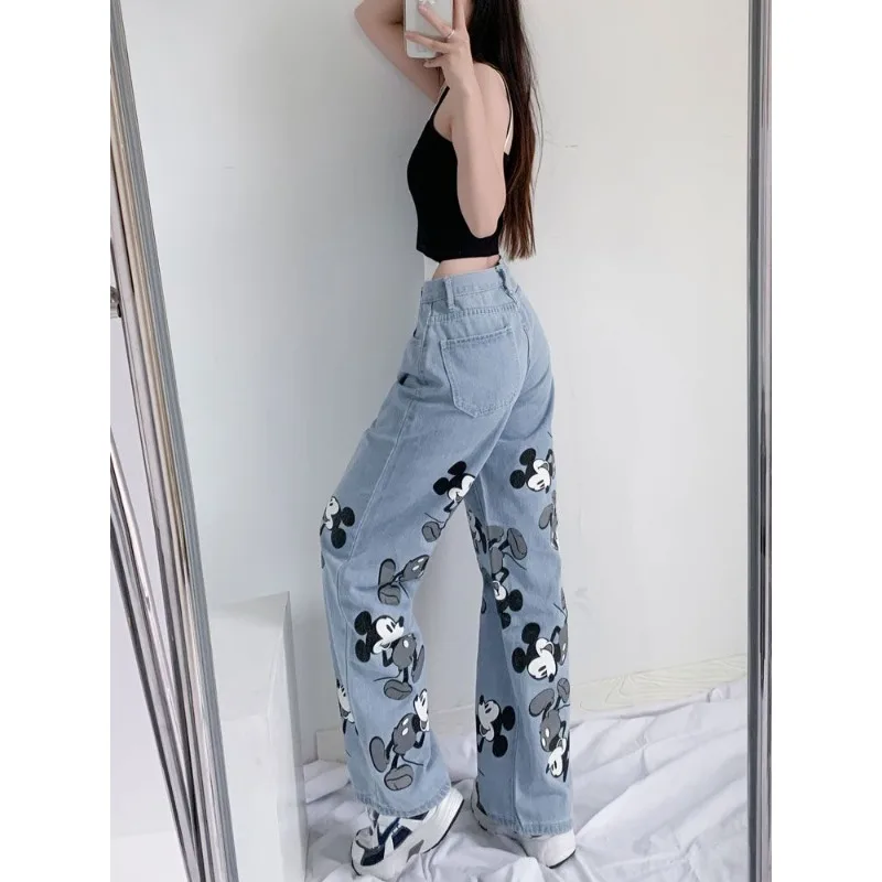 Mickey Printed Jeans Women 2026 Early Spring Couples Petite High Waist Loose Slim Straight Wide Leg Floor-Length Denim Trendy
Mickey Printed Jeans Women 2026 Early Spring Couples Petite High Waist Loose Slim Straight Wide Leg Floor-Length Denim Trendy