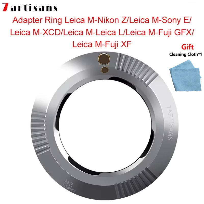 7 artisans 7artisans LM-XCD LM-E LM-Z LM-GFX LM-FX LM-L Adapter Ring for Leica M Lens to Sony E Nikon Z Leica L Fuji X Fuji GFX
7 artisans 7artisans LM-XCD LM-E LM-Z LM-GFX LM-FX LM-L Adapter Ring for Leica M Lens to Sony E Nikon Z Leica L Fuji X Fuji GFX