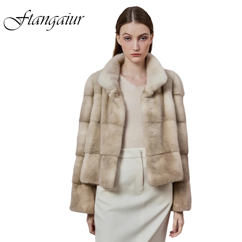 Ftangaiur Winter Import Velvet Mink Fur Coat Turn-Down Collar Long Sleeve Mink Coat Women Short Natural Real Mink Fur Coats
Ftangaiur Winter Import Velvet Mink Fur Coat Turn-Down Collar Long Sleeve Mink Coat Women Short Natural Real Mink Fur Coats
