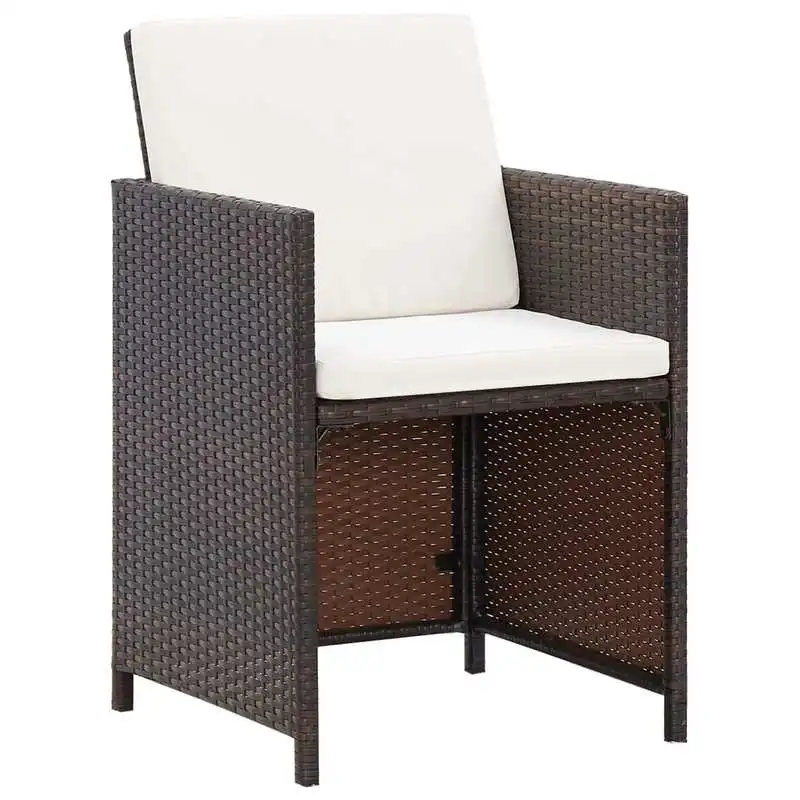 Outdoor Furniture Set Brown Steel, Poly Rattan, Polyester, Glass
Outdoor Furniture Set Brown Steel, Poly Rattan, Polyester, Glass
