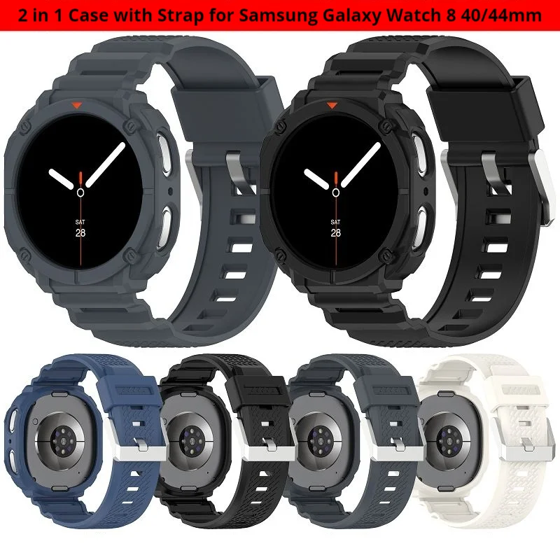Rugged Armor Case Strap for Samsung Galaxy Watch 8 44mm 2 in 1 Protective TPU Cover with Sport Strap for Galaxy Watch 8 40mm
Rugged Armor Case Strap for Samsung Galaxy Watch 8 44mm 2 in 1 Protective TPU Cover with Sport Strap for Galaxy Watch 8 40mm