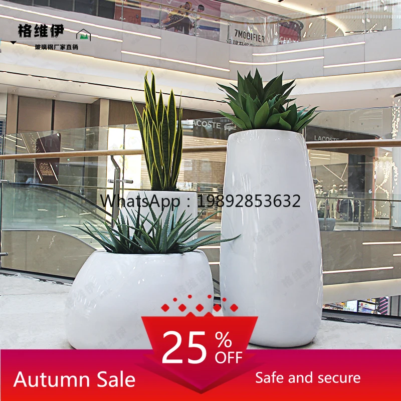 LYY Simple Extra Large Pot Creative Oval Container Set Hotel Outdoor Display Flower Bed Mall Fiberglass Flower Pot
LYY Simple Extra Large Pot Creative Oval Container Set Hotel Outdoor Display Flower Bed Mall Fiberglass Flower Pot