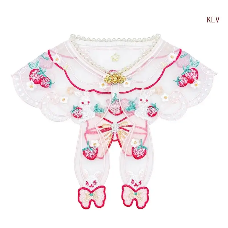 Sweet False Collar Lace Shawl Wrap Yunjian Collar Detachable Embroidery Hanfu Floral Decorative Chinese Yunjian Studded
Sweet False Collar Lace Shawl Wrap Yunjian Collar Detachable Embroidery Hanfu Floral Decorative Chinese Yunjian Studded