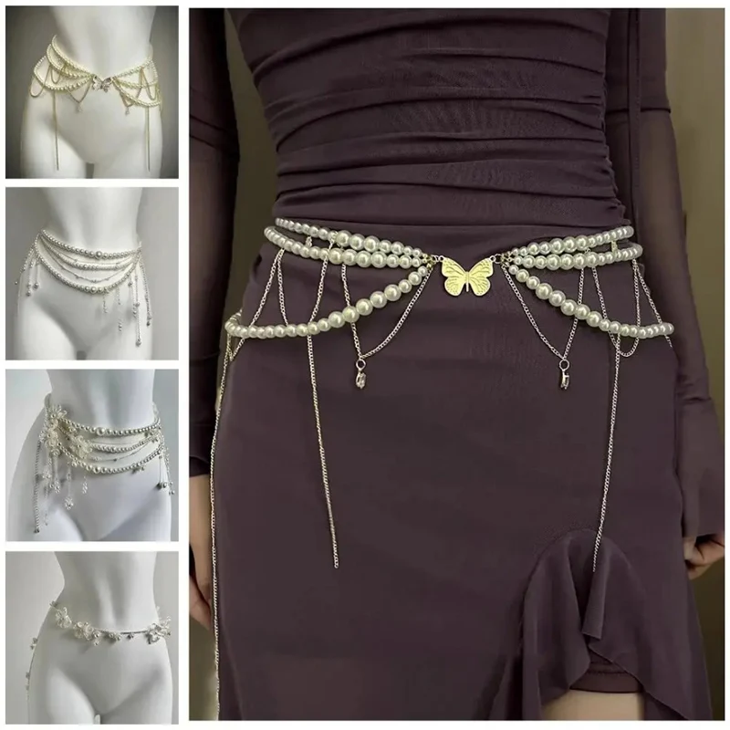 Fashion Y2k Retro Multilayer Pearl Waist Chain Belt Women Stylish Body Jewelry Accessories Party Casual Wear Sexy Waist Chain
Fashion Y2k Retro Multilayer Pearl Waist Chain Belt Women Stylish Body Jewelry Accessories Party Casual Wear Sexy Waist Chain