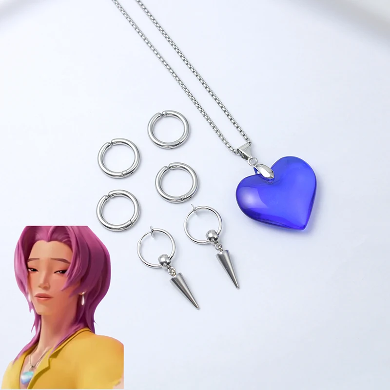 KPop Mystery Cosplay Romance Pendant Necklace Earrings Demon Hunters Saja Cos Boys Earclip Halloween Costume Accessorie Props
KPop Mystery Cosplay Romance Pendant Necklace Earrings Demon Hunters Saja Cos Boys Earclip Halloween Costume Accessorie Props