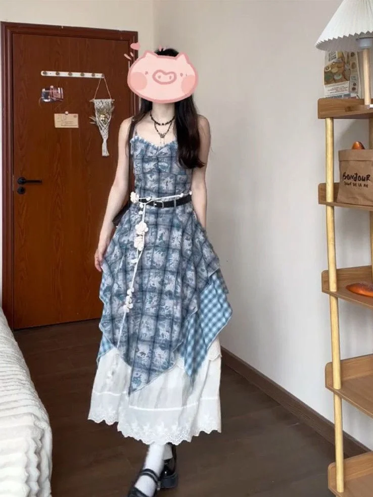 Retro Floral Print Knitted Dress Women's Student Two-Piece Set Irregular Hemline Strapless Gown Lightweight Shawl Included
Retro Floral Print Knitted Dress Women's Student Two-Piece Set Irregular Hemline Strapless Gown Lightweight Shawl Included