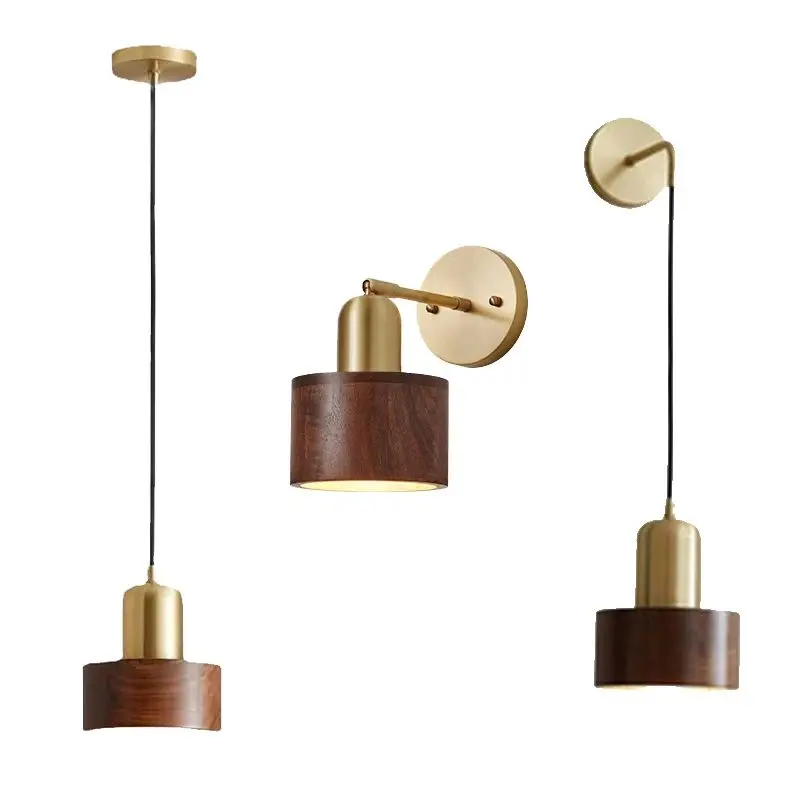 Modern Retro Walnut Wood Bedside Lamps Dining Living Room Bedroom Vintage Pendant Light Wall Lamp Indoor Decoration Lighting E27
Modern Retro Walnut Wood Bedside Lamps Dining Living Room Bedroom Vintage Pendant Light Wall Lamp Indoor Decoration Lighting E27