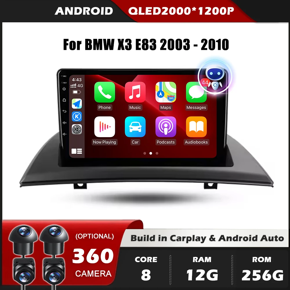 Car Radio For BMW X3 E83 2003 - 2010 Navigation GPS Stereo Android Auto Screen Multimedia Player No 2din Wifi BT
Car Radio For BMW X3 E83 2003 - 2010 Navigation GPS Stereo Android Auto Screen Multimedia Player No 2din Wifi BT