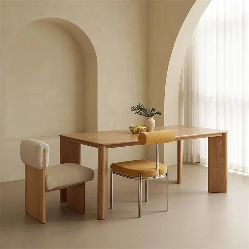 Furniture Modern dining room furniture, rectangular natural wood frame 6 8 seater household dining table
Furniture Modern dining room furniture, rectangular natural wood frame 6 8 seater household dining table