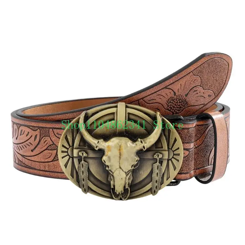 652F Men PU Leathers Belt Aesthetic Jeans Belt WesternStyle Cosplay Cowboy Pants Belt
652F Men PU Leathers Belt Aesthetic Jeans Belt WesternStyle Cosplay Cowboy Pants Belt