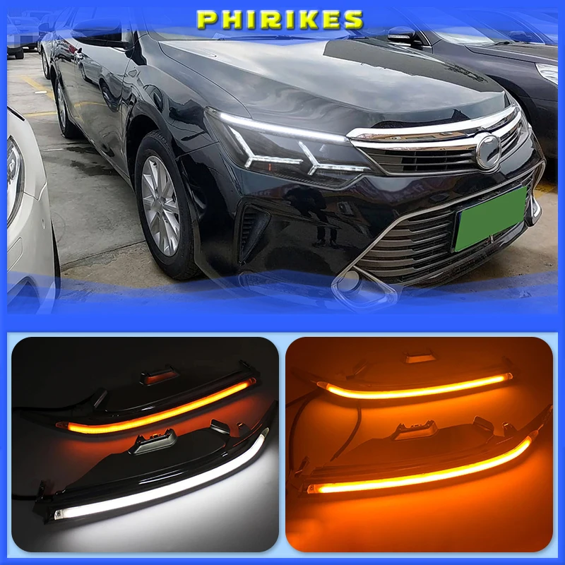 2PCS Car Headlight Eyebrow Decoration Yellow Turn Signal DRL LED Daytime Running Light For Toyota Camry 2015-2018
2PCS Car Headlight Eyebrow Decoration Yellow Turn Signal DRL LED Daytime Running Light For Toyota Camry 2015-2018