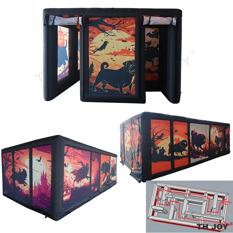 High Quality Large Inflatable Black Maze Game New Design Halloween Haunted House Labyrinth For Outdoor Scary Play
High Quality Large Inflatable Black Maze Game New Design Halloween Haunted House Labyrinth For Outdoor Scary Play