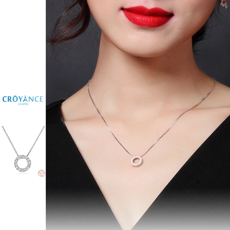Croyance 925 Sterling Silver Round Full Inlaid Zircon Pendant Necklaces Women Jewelry Gift Fashion Adjustable Rhinestone Choker
Croyance 925 Sterling Silver Round Full Inlaid Zircon Pendant Necklaces Women Jewelry Gift Fashion Adjustable Rhinestone Choker