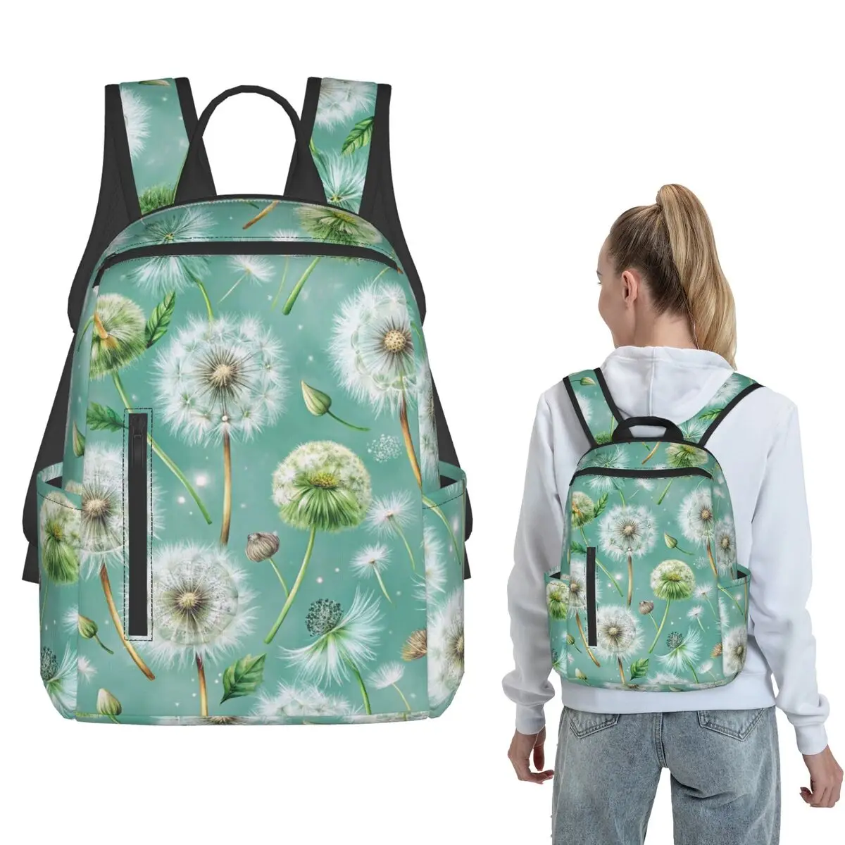Floral And Dandelion Light Green Pattern Backpack Large Capacity Boys Girls BookBag School Bag Shoulder Bags for Men Women
Floral And Dandelion Light Green Pattern Backpack Large Capacity Boys Girls BookBag School Bag Shoulder Bags for Men Women