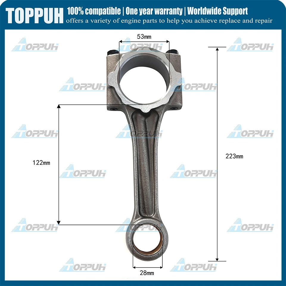 Новый шатун V3307 STD (1 шт.) для двигателей Kubota V3307, V3307T, V3307-DI-T
Новый шатун V3307 STD (1 шт.) для двигателей Kubota V3307, V3307T, V3307-DI-T