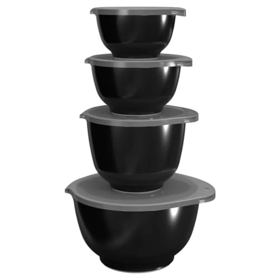 Kitchen mixing bowl set 4 pcs, stainless steel, matte black, stackable design for space-saving storage and versatile cooking ba
Kitchen mixing bowl set 4 pcs, stainless steel, matte black, stackable design for space-saving storage and versatile cooking ba
