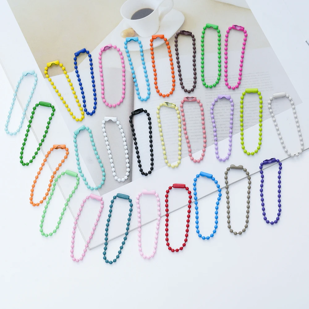 20pcs Colorful Ball Bead Chains Fits Dolls Key Chain Label Hand Tag Connector For DIY Bracelet Jewelry Making Accessories
20pcs Colorful Ball Bead Chains Fits Dolls Key Chain Label Hand Tag Connector For DIY Bracelet Jewelry Making Accessories