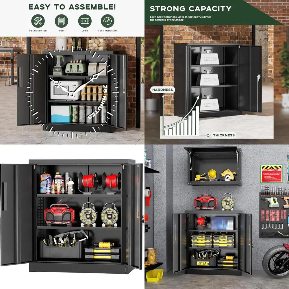 Металлический шкаф для хранения с 36 ящиками, дверцами и полками, идеально подходит для дома или офиса, хозяйственный шкафчик с 2 ключами, черный
Металлический шкаф для хранения с 36 ящиками, дверцами и полками, идеально подходит для дома или офиса, хозяйственный шкафчик с 2 ключами, черный