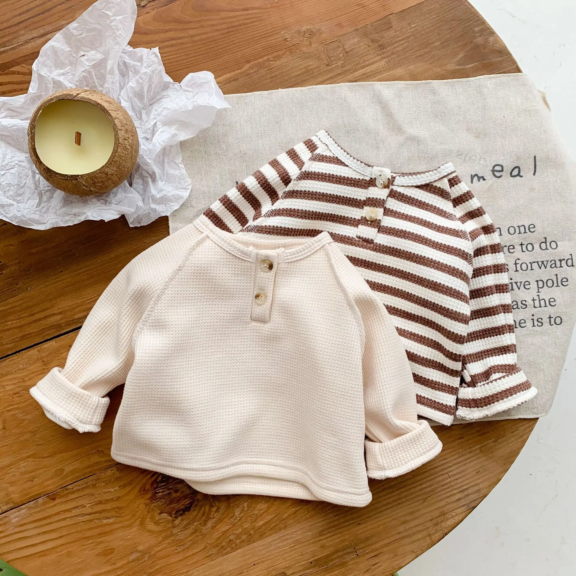 Style Casual Children's Wear 2025 New Spring And Autumn Simple Rotator Sleeve T-Shirt For Boys And Girls 3-24 Months Sweater Top
Style Casual Children's Wear 2025 New Spring And Autumn Simple Rotator Sleeve T-Shirt For Boys And Girls 3-24 Months Sweater Top