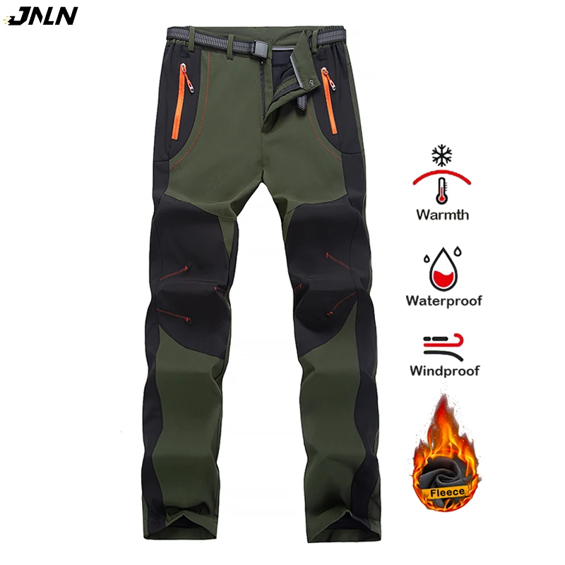 JNLN Winter Fleece Hiking Pants Men Waterproof Windproof Warm Soft Shell Sports Pants Climbing Camping Trekking Skiing Trousers
JNLN Winter Fleece Hiking Pants Men Waterproof Windproof Warm Soft Shell Sports Pants Climbing Camping Trekking Skiing Trousers