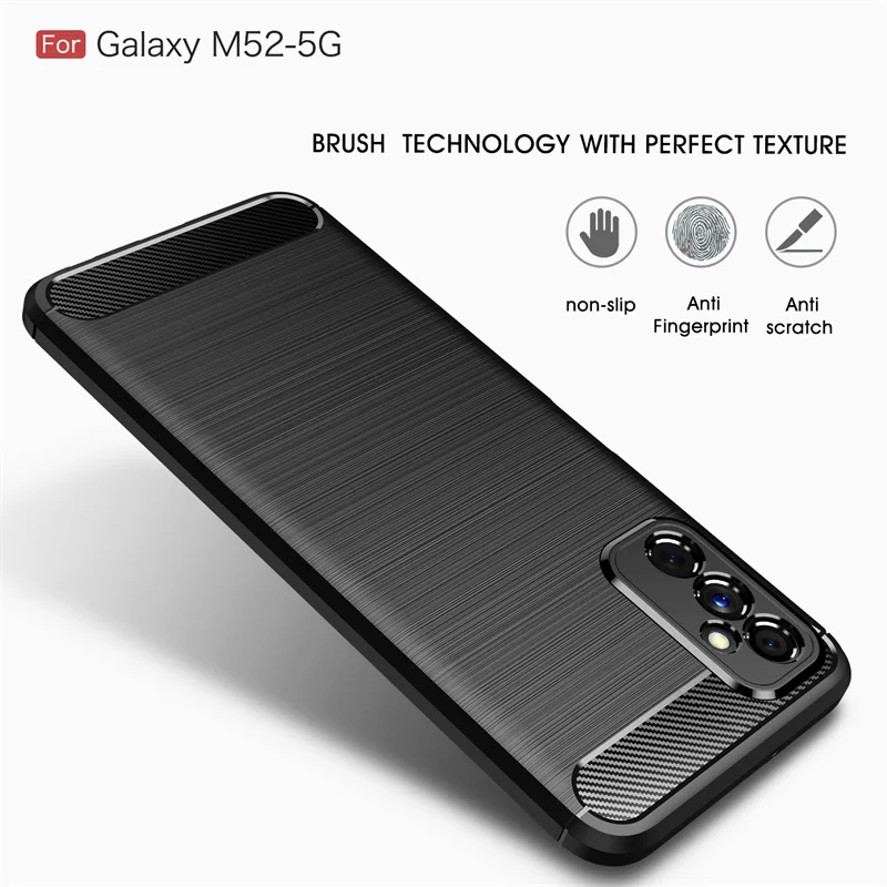 For Samsung Galaxy M52 5G Case Carbon Fiber Matte Soft TPU Silicone Bumper Phone Case For Galaxy M 52 SM-M526B/DS Back Cover
For Samsung Galaxy M52 5G Case Carbon Fiber Matte Soft TPU Silicone Bumper Phone Case For Galaxy M 52 SM-M526B/DS Back Cover