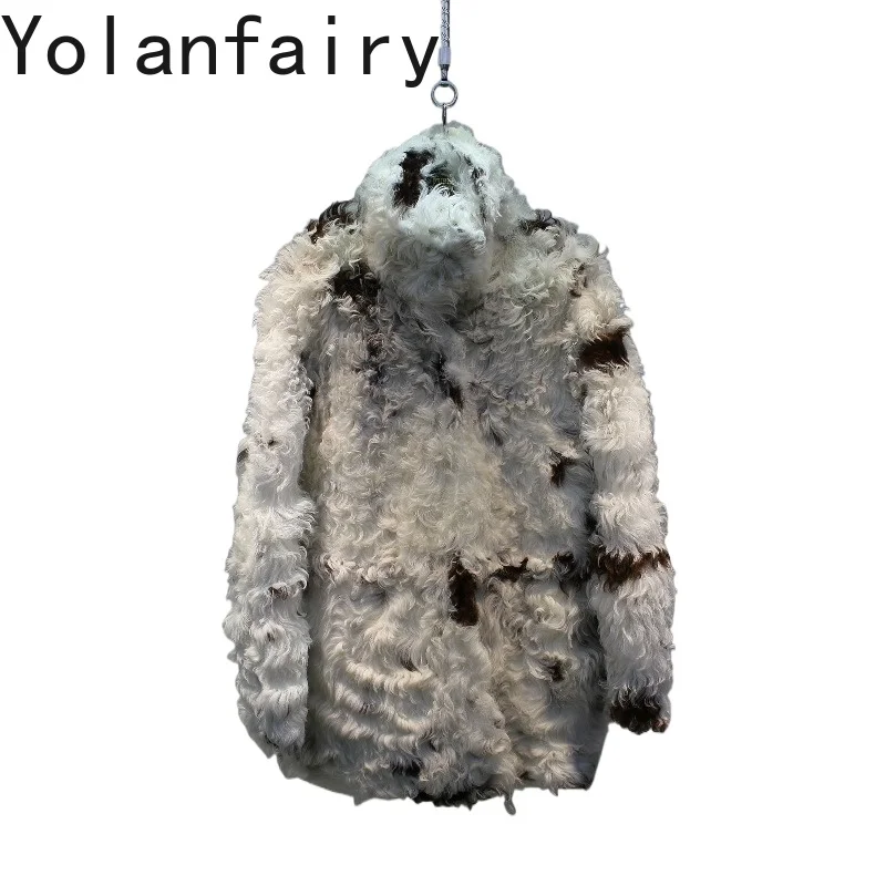 YOLANFAIRY Natural Sheep Shearling Jacket Women Luxury Winter Fashion Stand Collar Real Fur Coat Mid-length Warm Leather Coats
YOLANFAIRY Natural Sheep Shearling Jacket Women Luxury Winter Fashion Stand Collar Real Fur Coat Mid-length Warm Leather Coats