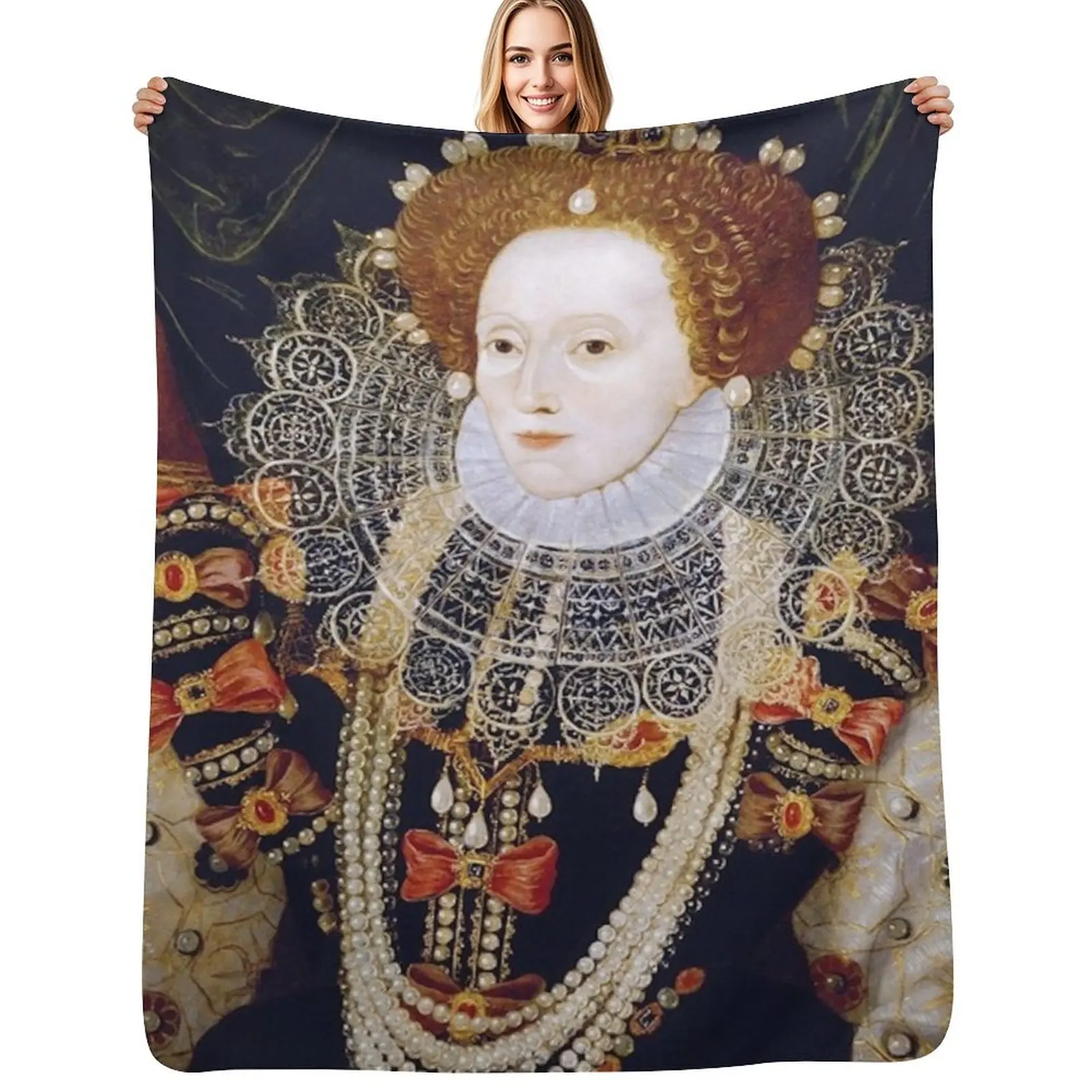 Queen Elizabeth I Portrait Throw Blanket All Season Lightweight Soft Blanket for Bed
Queen Elizabeth I Portrait Throw Blanket All Season Lightweight Soft Blanket for Bed