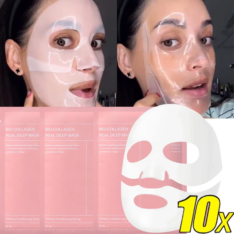 Moisturizing Bio-Collagen Face Mask Firming Nourish Brightening Soft Gel Split Mask Shrink Pores Deep Hydrating Night Skin Care
Moisturizing Bio-Collagen Face Mask Firming Nourish Brightening Soft Gel Split Mask Shrink Pores Deep Hydrating Night Skin Care