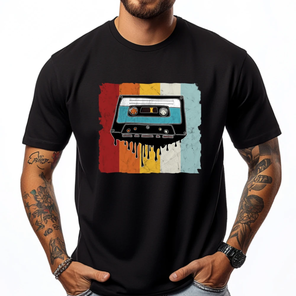 Melting Cassette Cassette Tape New T Shirt Oversize Man EU SIZE Graphic T Shirt Comfortable Tshirts Printing
Melting Cassette Cassette Tape New T Shirt Oversize Man EU SIZE Graphic T Shirt Comfortable Tshirts Printing