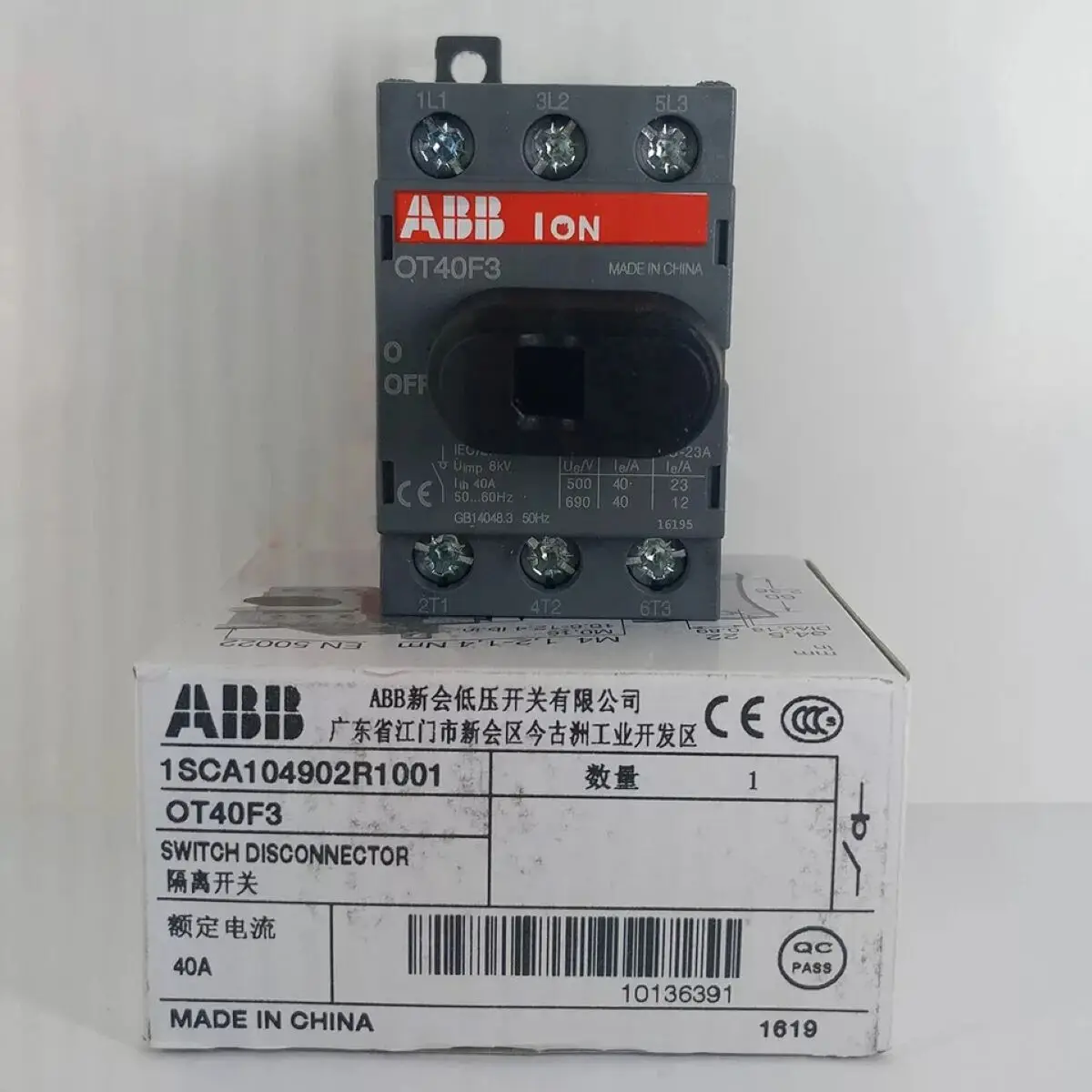 OT40F3 10136391 1SCA104902R1001 SWITCH-DISCONNECTOR
OT40F3 10136391 1SCA104902R1001 SWITCH-DISCONNECTOR
