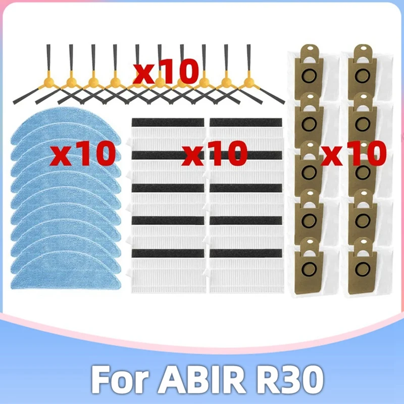 Hot SV-For ABIR R30 Robot Vacuum Cleaner Replacement Parts Accessories Side Brush Hepa Filter Mop Cloth Dust Bags
Hot SV-For ABIR R30 Robot Vacuum Cleaner Replacement Parts Accessories Side Brush Hepa Filter Mop Cloth Dust Bags
