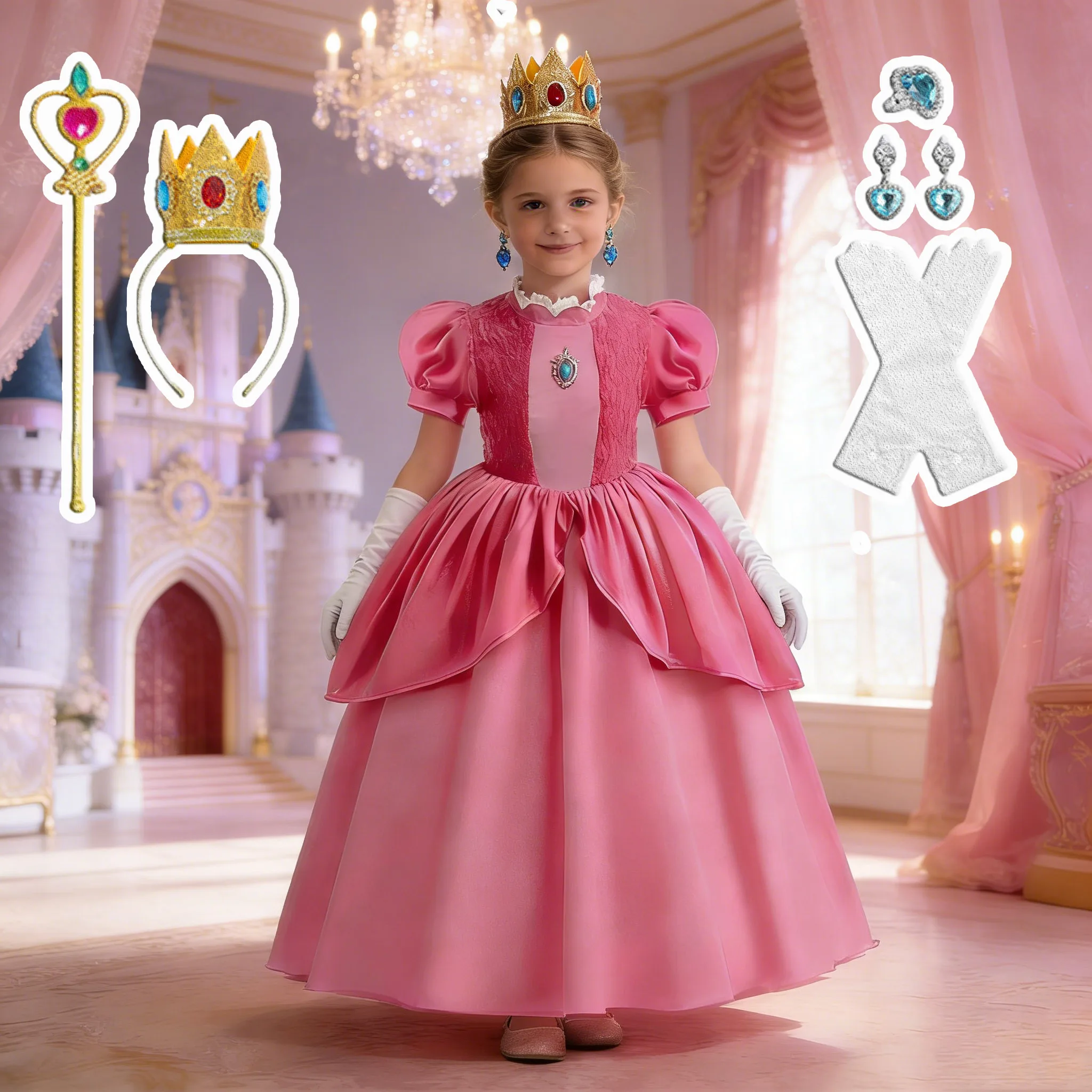 little girl Princess Dress Cosplay For Girl Costume Peach Carnival Costumes birthday Kids Vestidos Party Dresses 4-12 Years old
little girl Princess Dress Cosplay For Girl Costume Peach Carnival Costumes birthday Kids Vestidos Party Dresses 4-12 Years old