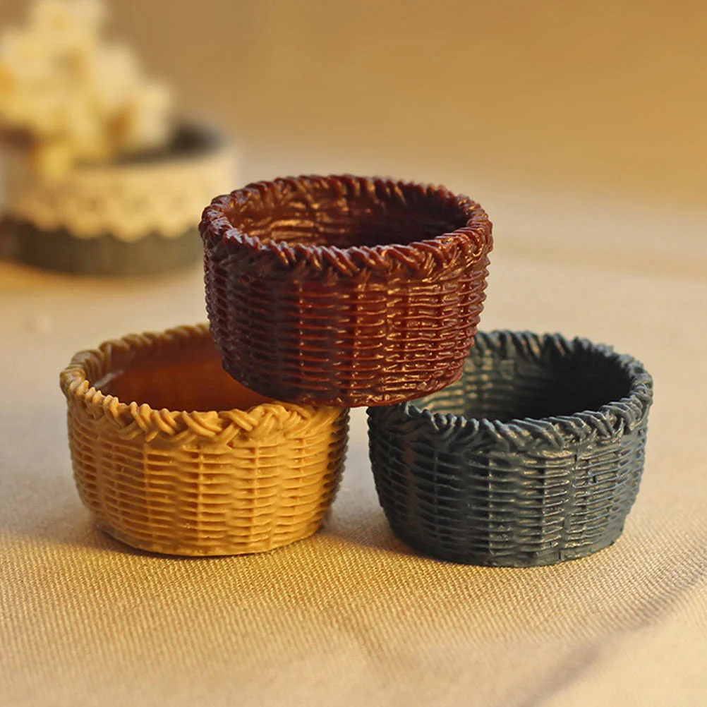 6 Pcs Girl Basket Mini Woven House Ornament Baskets Resin Accessories Ornaments for Kids
6 Pcs Girl Basket Mini Woven House Ornament Baskets Resin Accessories Ornaments for Kids