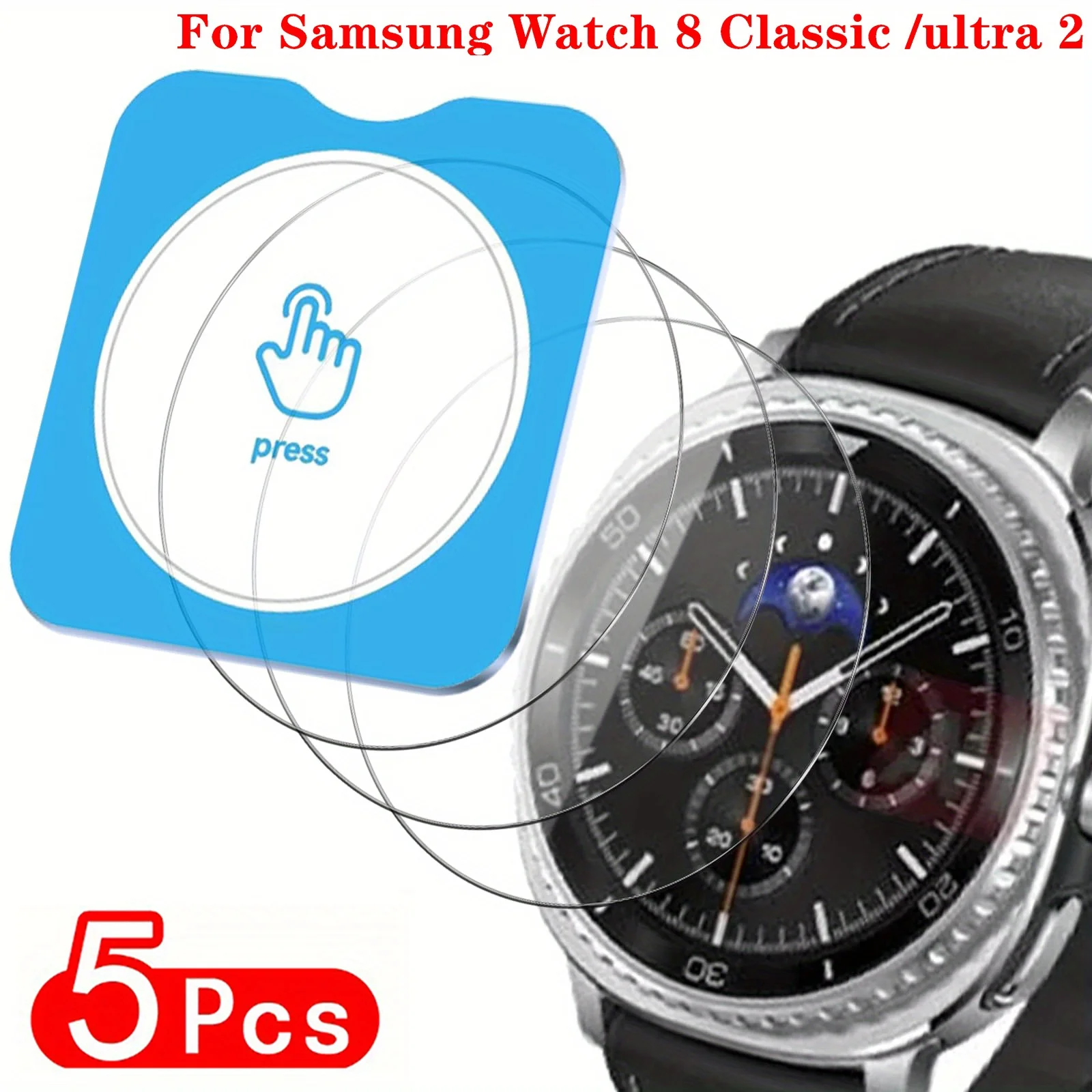 5 Pcs Tempered Glasss Suitable for Samsung for Galaxy Watch 8 Classic Ultra 2 Screen Protector Protective Glass Easy To Install
5 Pcs Tempered Glasss Suitable for Samsung for Galaxy Watch 8 Classic Ultra 2 Screen Protector Protective Glass Easy To Install