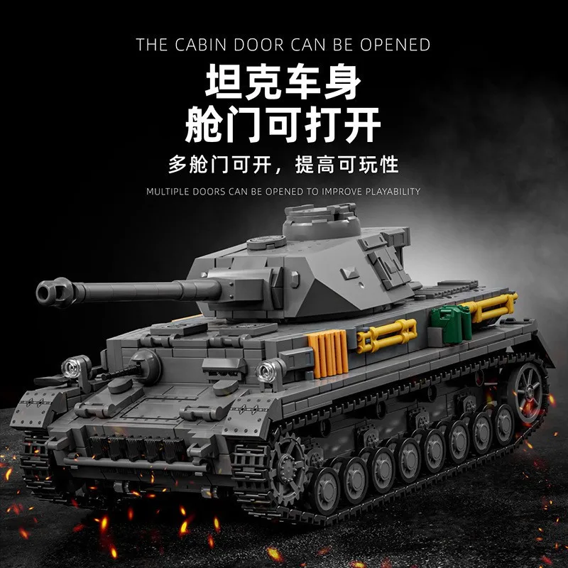 1419 шт. MOC Creativity Medium F2 немецкий танк с пантерой, строительные блоки, модель, военное оружие, кирпичи, игрушки для детей, подарочный набор
1419 шт. MOC Creativity Medium F2 немецкий танк с пантерой, строительные блоки, модель, военное оружие, кирпичи, игрушки для детей, подарочный набор