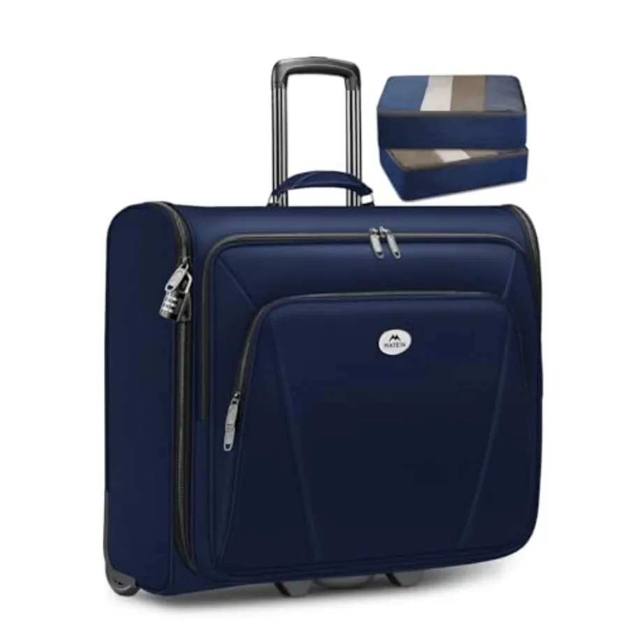 Rolling Garment Bags for Travel: Blue, Polyester, Foldable Wheeled Suit Carrier with 2 Packing Cubes, Fits 17.3-Inch Laptop, Ch
Rolling Garment Bags for Travel: Blue, Polyester, Foldable Wheeled Suit Carrier with 2 Packing Cubes, Fits 17.3-Inch Laptop, Ch