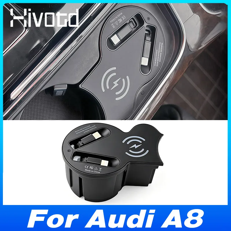  Car Wireless Charger with Expansion Cable Fast Mobile Phone Charging Adapter Interior Accessories For Audi A8 4H 2010-2017
Car Wireless Charger with Expansion Cable Fast Mobile Phone Charging Adapter Interior Accessories For Audi A8 4H 2010-2017