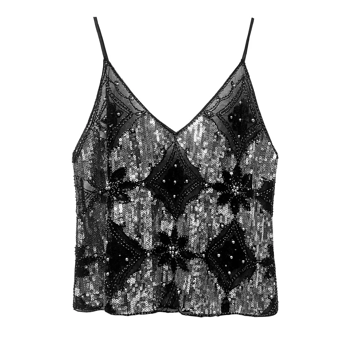 2026 Sequined Camisole Vest For Women's Summer Design Sleeveless Vest Top For Outerwear
2026 Sequined Camisole Vest For Women's Summer Design Sleeveless Vest Top For Outerwear