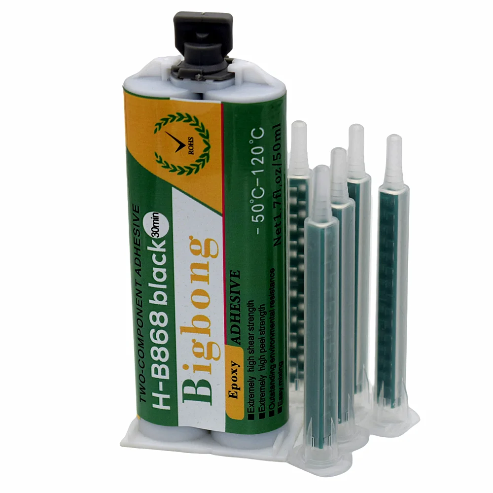 Epoxy Resin Glue 50ml Adhesive High Temperature 1:1 Strong Adhesives Black AB Glue with 5pcs Static Mixing Nozzle Mixer Tube Set
Epoxy Resin Glue 50ml Adhesive High Temperature 1:1 Strong Adhesives Black AB Glue with 5pcs Static Mixing Nozzle Mixer Tube Set