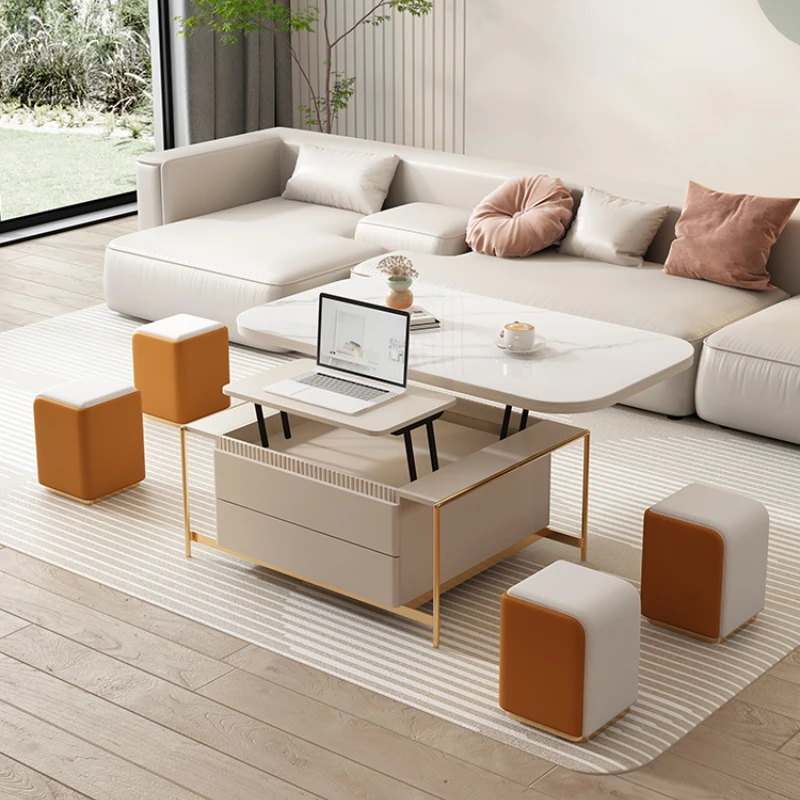 Stone Plate Coffee Table Double-Use Modern Simple Lifting with Stool Multifunctional
Stone Plate Coffee Table Double-Use Modern Simple Lifting with Stool Multifunctional